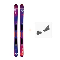 Ski Roxy Shima All Mountain Flat 2019 + Fixation de ski - Ski All Mountain 86-90 mm avec fixations de ski à choix