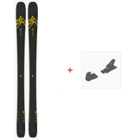 Ski Salomon N QST 92 Dark Blue/Yellow 2021 + Fixations de ski