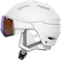 Salomon Skihelm Mirage Photo White Silver 2022