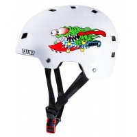 Casque de skateboard Bullet X Santa Cruz Slasher Youth Gloss White 2023